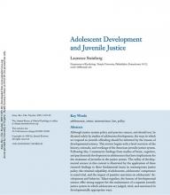 Adolescent Development and Juvenile Justice thumbnail